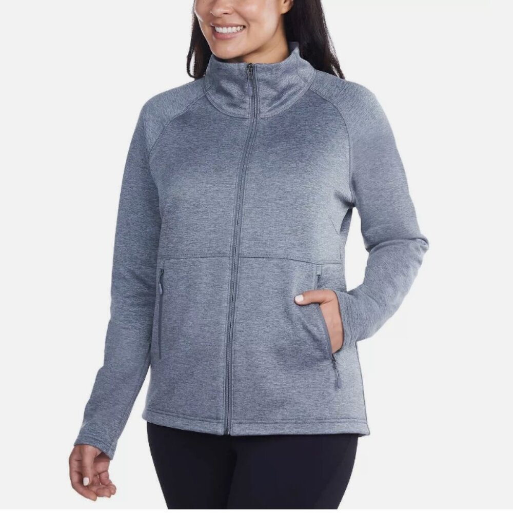 Kirkland Signature Ladies Fleece Full Zip ~ GRAY